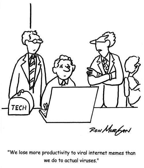 'We lose more productivity to viral internet memes than we do to actual viruses.'