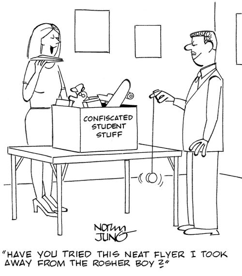 'Have you tried this neat flyer I took away from the Rosher boy?'