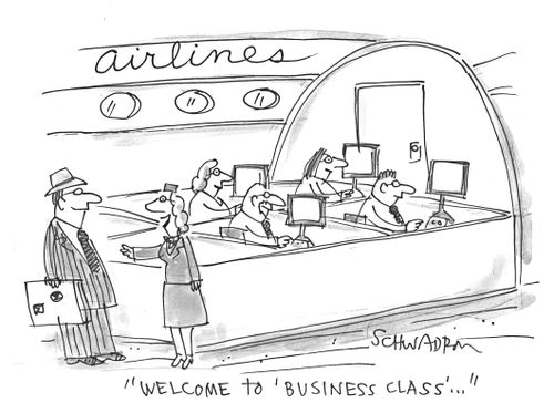 'Welcome to 'Business class'...'