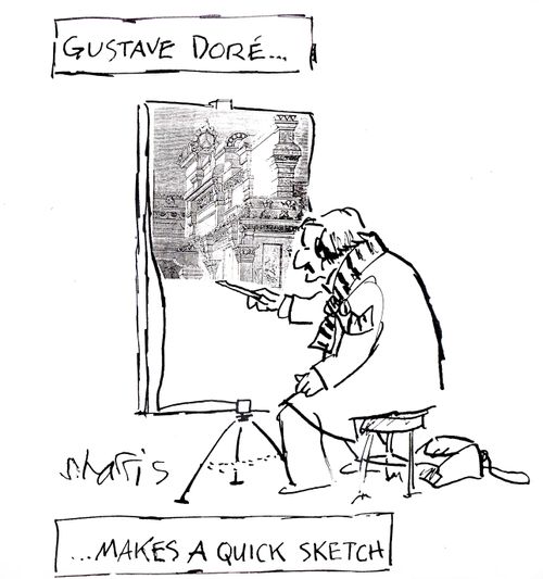 Gustave Dore...makes a quick sketch.