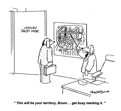 'This will be your territory, Bruno... get busy marking it.'