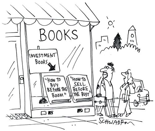 Bookshop selling investment advice books.
