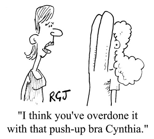 I think you've overdone it with that push-up bra