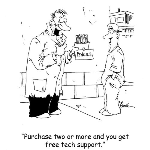 'Purchase two or more and get free tech support.'