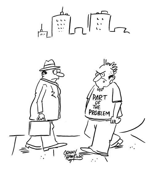 T-Shirt reads - Part Of The Problem