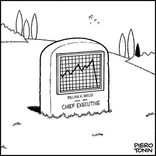 Executive's tombstone.