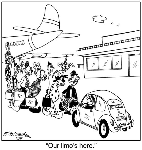 'Our limo's here.'