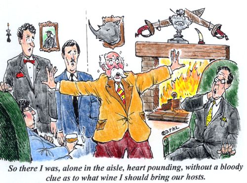 'So there I was, alone in the aisle, heart pounding, without a bloody clue as to what wine I should bring our hosts.'