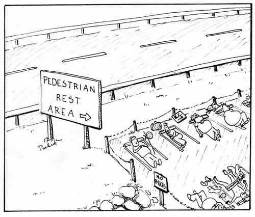 'Pedestrian Rest Area.'