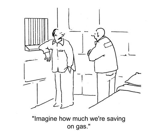 'Imagine how much we're saving on gas.'