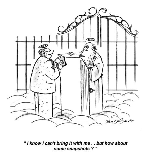 'I know I can't bring it with me... but how about some snapshots?'