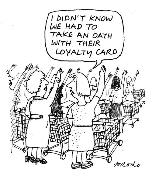 "I didn't know we had to take an oath with their loyalty card."