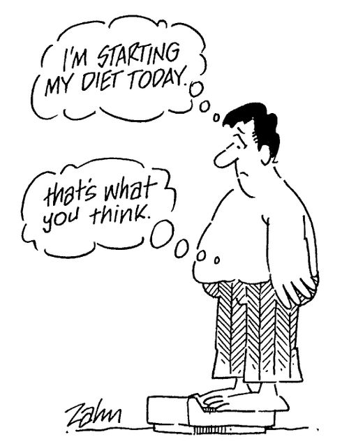 "I'm starting my diet today."