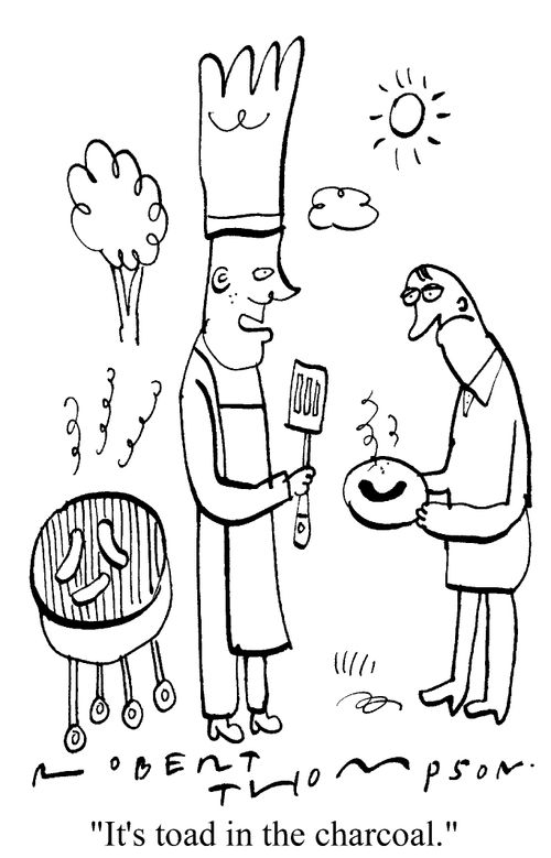 "It's 'Toad in the charcoal'."