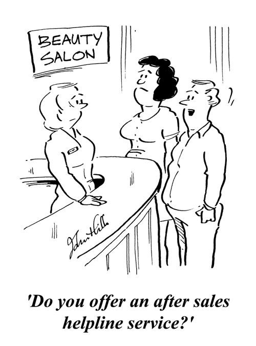 Beauty Salon - 'Do you offer an after sales helpline service?'