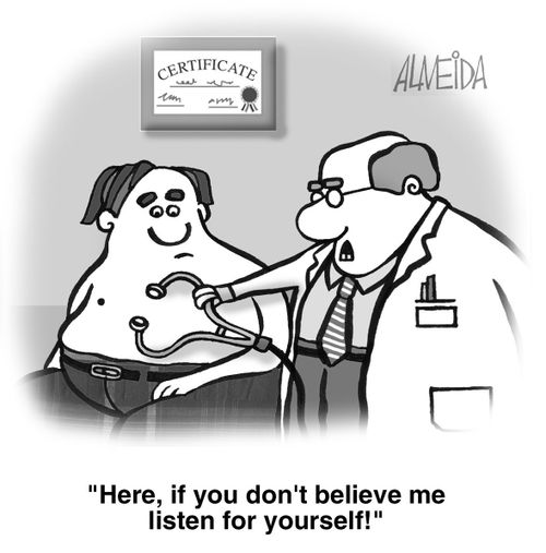 "Here, if you don't believe me, listen for yourself!"