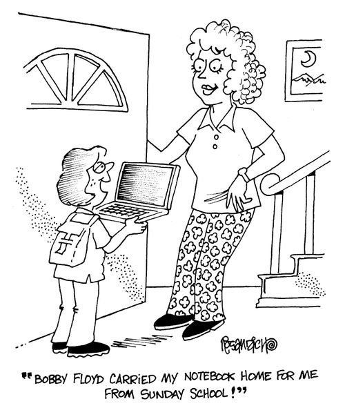 "Bobby Floyd carried my notebook home for me from Sunday school..."