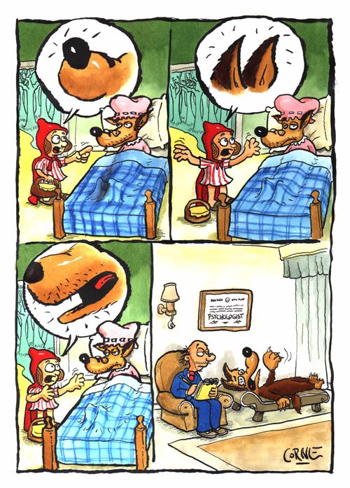 Red riding hood giving the wolf a complex