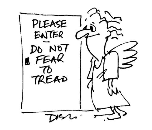 Heavens gate 'Please enter, Do not fear to tread'