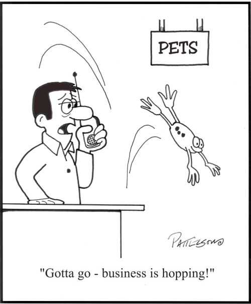 'Gotta go - business is hopping