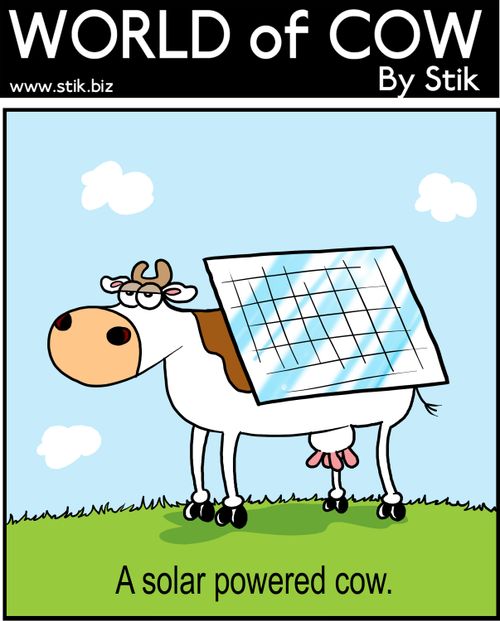 A solar powered cow.