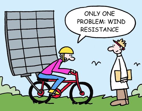 "Only one problem: wind resistance."