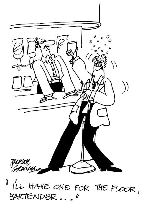 "I'll have one for the floor bartender..."