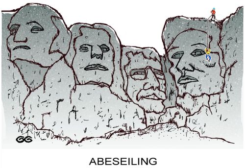 ABESEILING (abseiling down Abe Lincoln)