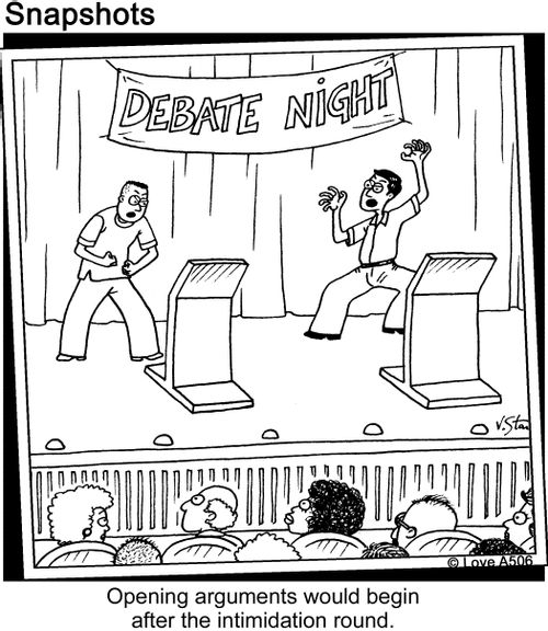Opening arguments would begin after the intimidation round.
