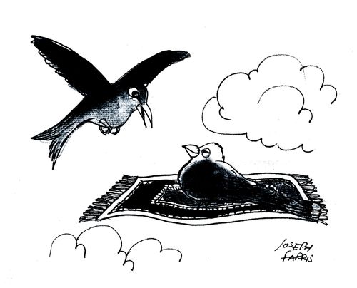 Bird on Flying Carpet.