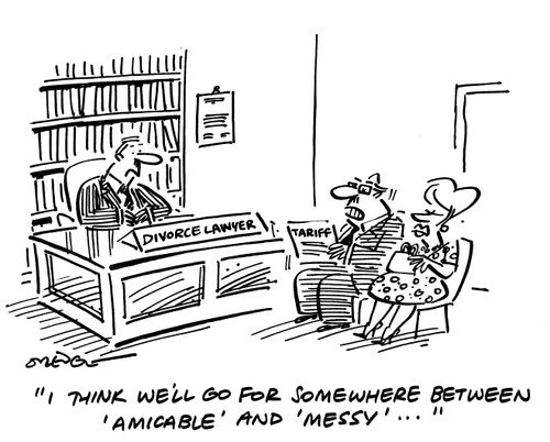 'I think we'll go for somewhere between 'amicable' and 'messy'...'
