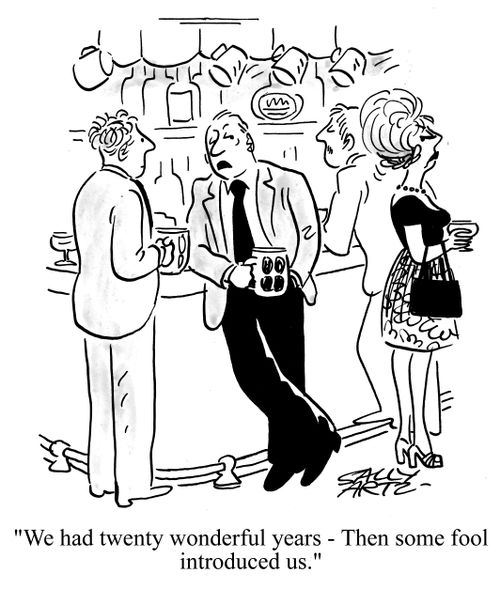 'We had twenty wonderful years - then some fool introduced us.'