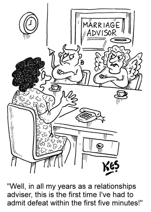 'Well, in all my years as a relationships adviser, this is the first time I've had to admit defeat within the first five minutes!'