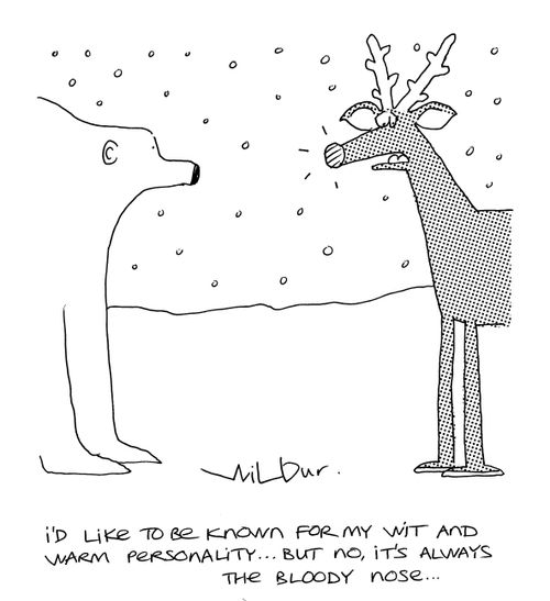 'I'd like to be known for my wit and warm personality, but no, it's always the bloody nose...'