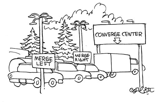 Converge Center - Merge Left, Merge Right.