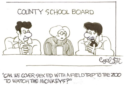 'Can we cover sex ed with a field trip to the zoo to watch the monkeys?'