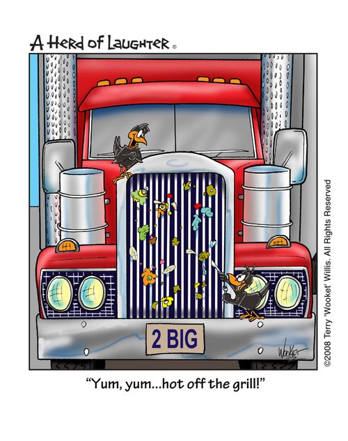 'Yum, yum...hot off the grill!'