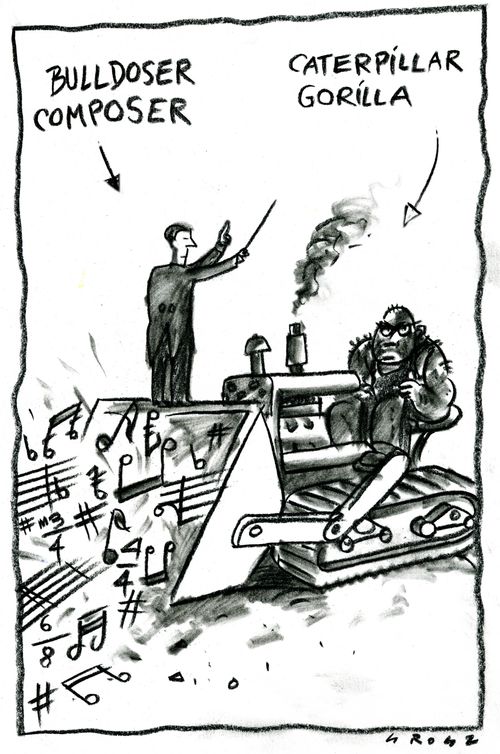 'Bulldozer Composer' and 'Caterpillar Gorilla'.
