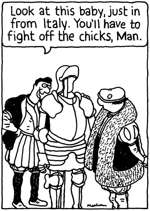 'Look at this baby, just in from Italy. You'll have to fight off the chicks, Man.'