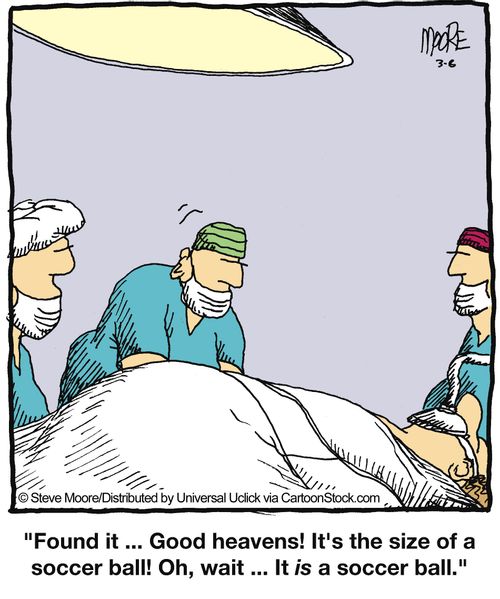 'Found it ... Good heavens! It's the size of a soccer ball!..'