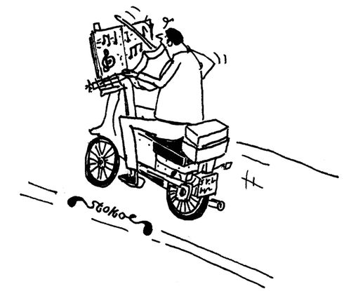 Motorcycle musician.