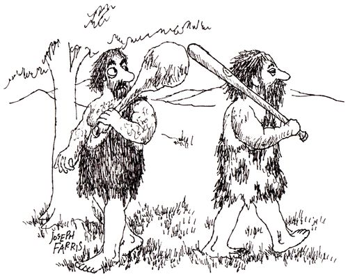 Caveman with bigger club