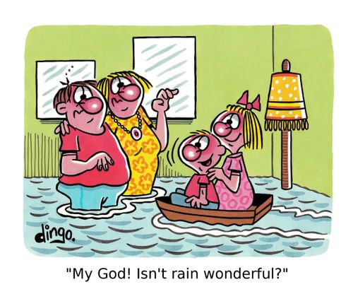 'My God! Isn't rain wonderful?'