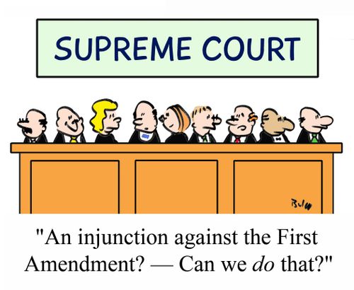 'An injunction against the First Amendment? - Can we DO that?'