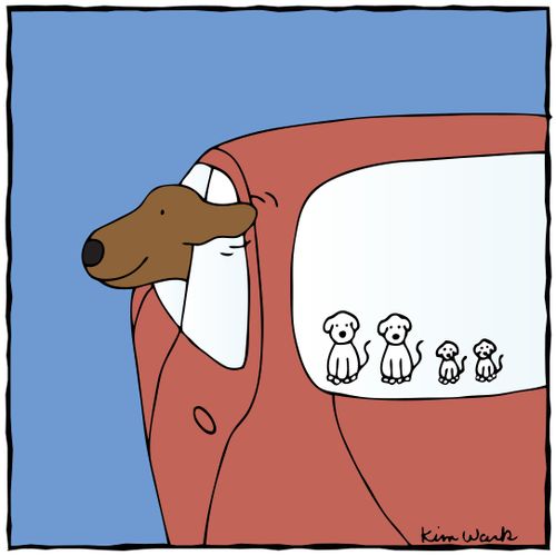 Dog Sticker Family