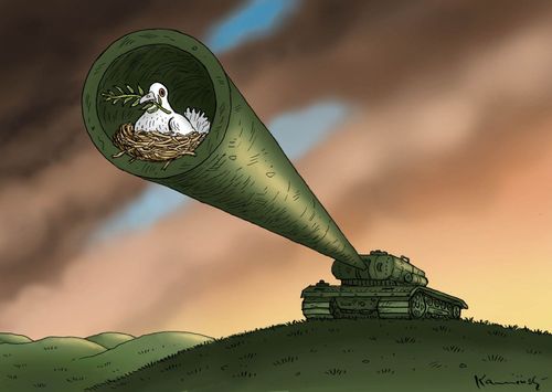 Tank has a loaded dove.