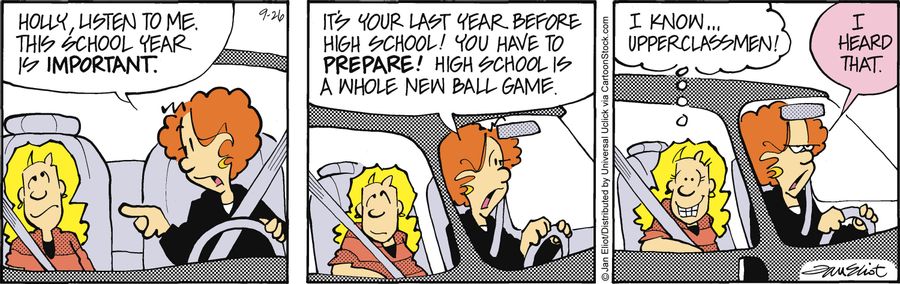'Holly, listen to me. This school year is important. . . It's your last year before high school! You have to prepare! High school is a whole new ball game.'