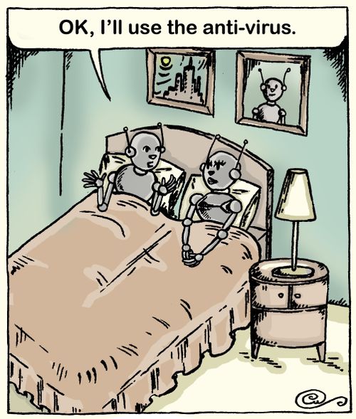 'OK, I'll use the anti-virus.'