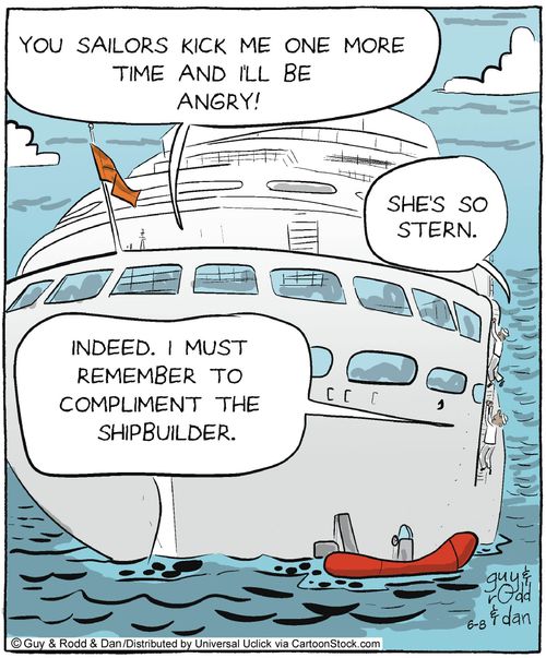 'She's so stern.'
