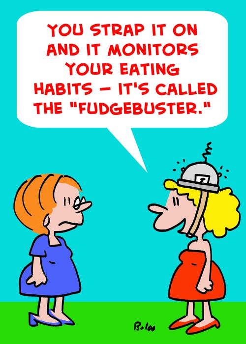 'You strap it on and it monitors your eating habits -- it's called the 'Fudgebuster.''